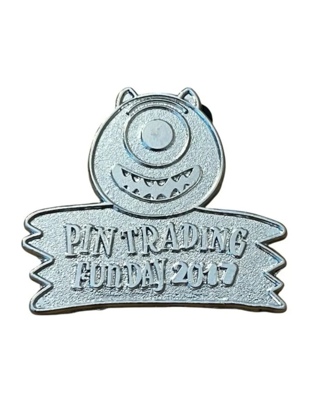 Disney Trading Pin Silver Chaser Mike Wazowski Fun Day 2017 Pixar Monsters Inc